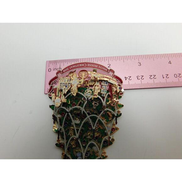 White House Christmas Ornament 2008 3-D Tree for Hanging Box & Booklet - Picture 7 of 8